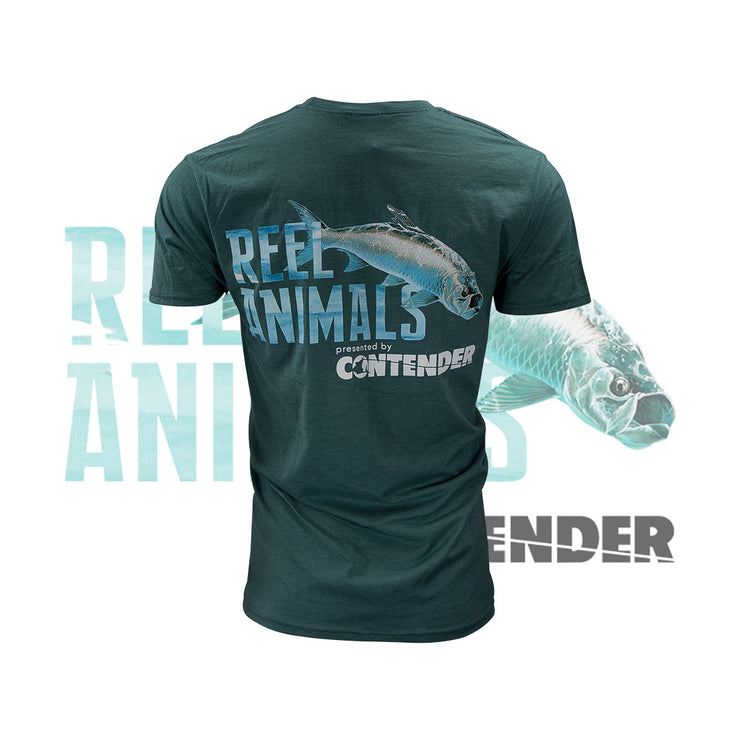 Men's Green Short Sleeve Fishing Shirt – Reel Animals Fishing